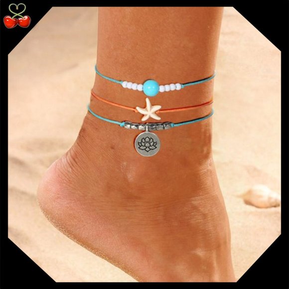 Mary's Cherries Boutique Jewelry - 2/$25🍒 SEASTAR Beach Anklet Set ⭐